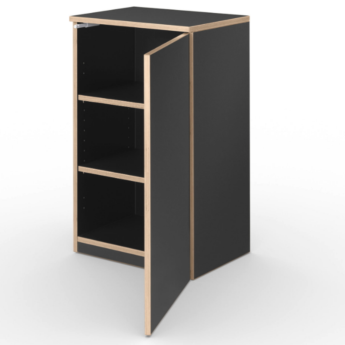 ALWIN Cabinets mit Tr rechts in schwarz