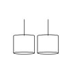 TUBO Pendelleuchte 2 Glaszylindern Klarglas Ø 30 cm