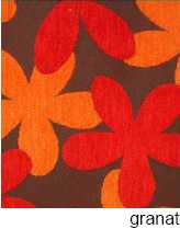 POUFF Sitzhocker Flower - Granat