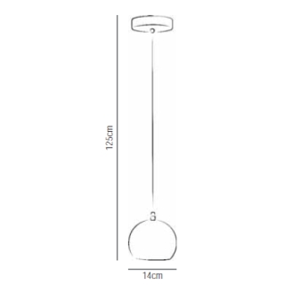 Maße von BOWL Pendelleuchte 1er chrom von CR Collection / Vivendi Maße von BOWL Pendelleuchte 1er chrom