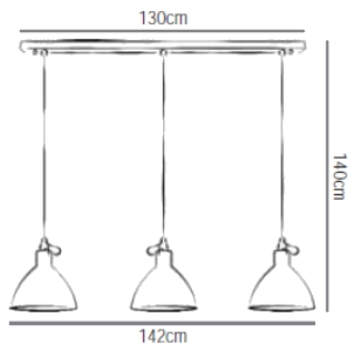 STELLA Hngeleuchte L 3er Mae