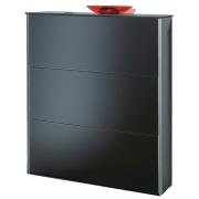 ATLANTIC Schuhschrank 100 cm Edelstahl / Glas anthrazit satinato ATLANTIC Schuhschrank 100 cm Edelstahl / Glas anthrazit satinato