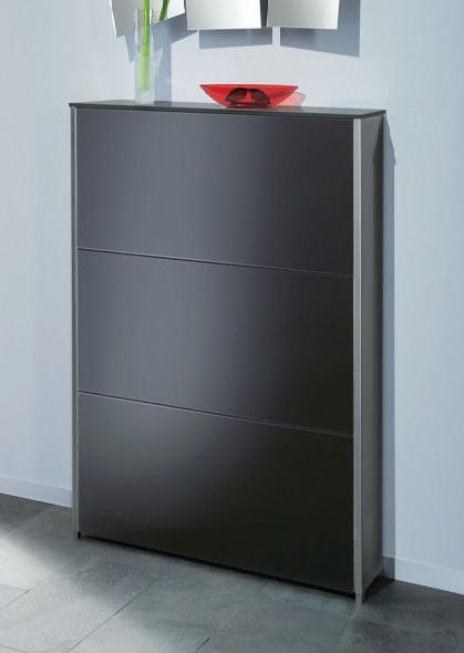 Atlantic 70 Schuhschrank Edelstahl /Glas anthrazit von D-TEC Atlantic 70 Schuhschrank Edelstahl /Glas anthrazit