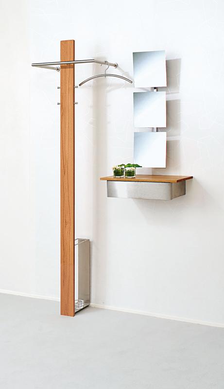 MISTER T Wandgarderobe Kernbuche mit Schirmstnder