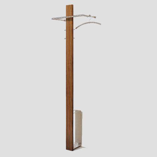 MISTER T Wandgarderobe Holz Nußbaum mit Schirmständer von D-TEC MISTER T Wandgarderobe Holz Nußbaum mit Schirmständer