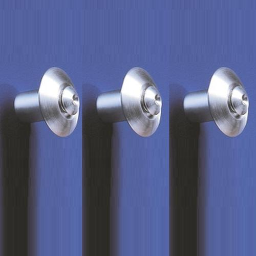 EASY Garderobenknopf ohne Teleskopauszug Aluminium massiv im 3er-Set