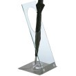 THOR Schirmstnder Glas klar, Fuplatte Edelstahl
