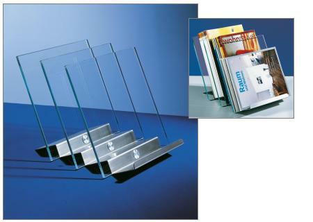 TIMES 1 Zeitungsständer, glas klar von rosconi TIMES 1 Zeitungsständer, glas klar
