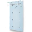 PACIFIC 1 Wandgarderobe Glas satiniert mit Hutablage