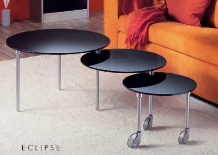 ECLIPSE Couchtisch 3-tlg. Glas schwarz von D-TEC ECLIPSE Couchtisch 3-tlg. Glas schwarz