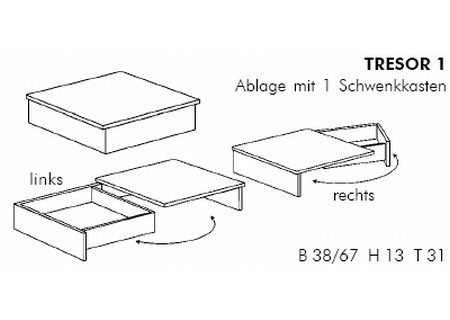 TRESOR1 Wandkonsole, D-Tec, Technische Daten von rosconi TRESOR1 Wandkonsole, D-Tec, Technische Daten