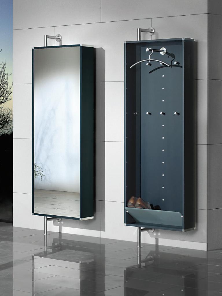 YALOU Garderobe drehbar anthrazit mit Spiegel von rosconi YALOU Garderobe drehbar anthrazit mit Spiegel
