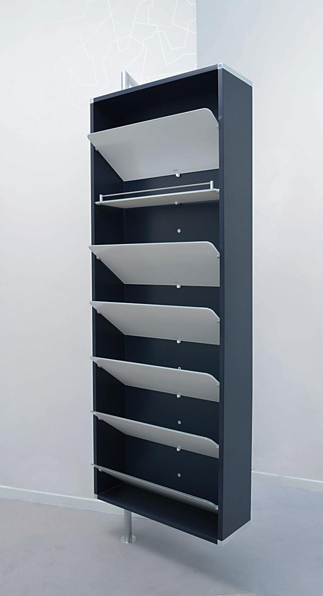 YALOU Garderobe drehbar anthrazit mit Spiegel von rosconi YALOU Garderobe drehbar anthrazit mit Spiegel