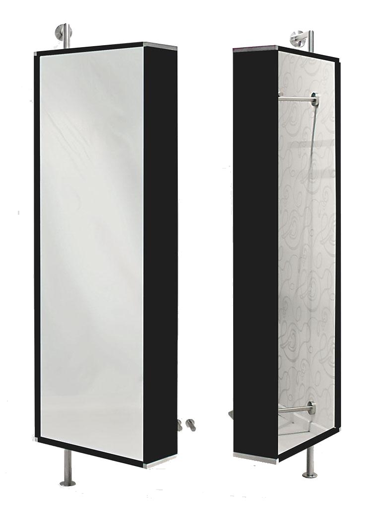 YALOU Garderobe drehbar anthrazit, 2 Stück nebeneinander, geöffnet von rosconi YALOU Garderobe drehbar anthrazit, 2 Stück nebeneinander, geöffnet