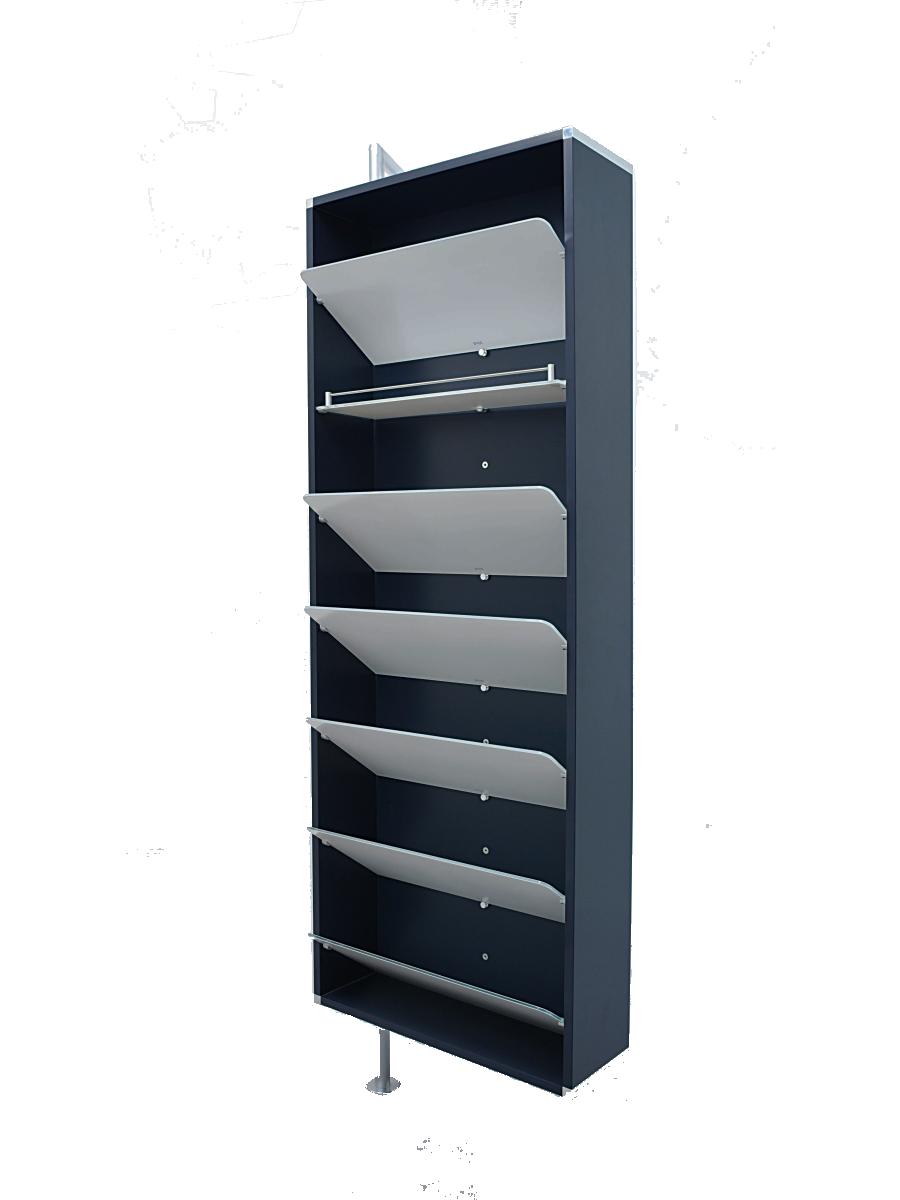 YALOU Schuhschrank anthrazit mit 6 Schuhböden und 1 Regalboden von D-TEC YALOU Schuhschrank anthrazit mit 6 Schuhböden und 1 Regalboden