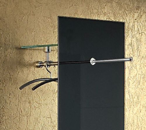 PACIFIC 503 B Standgarderobe anthrazit mit Hutablage glasklar von D-TEC PACIFIC 503 B Standgarderobe anthrazit mit Hutablage glasklar