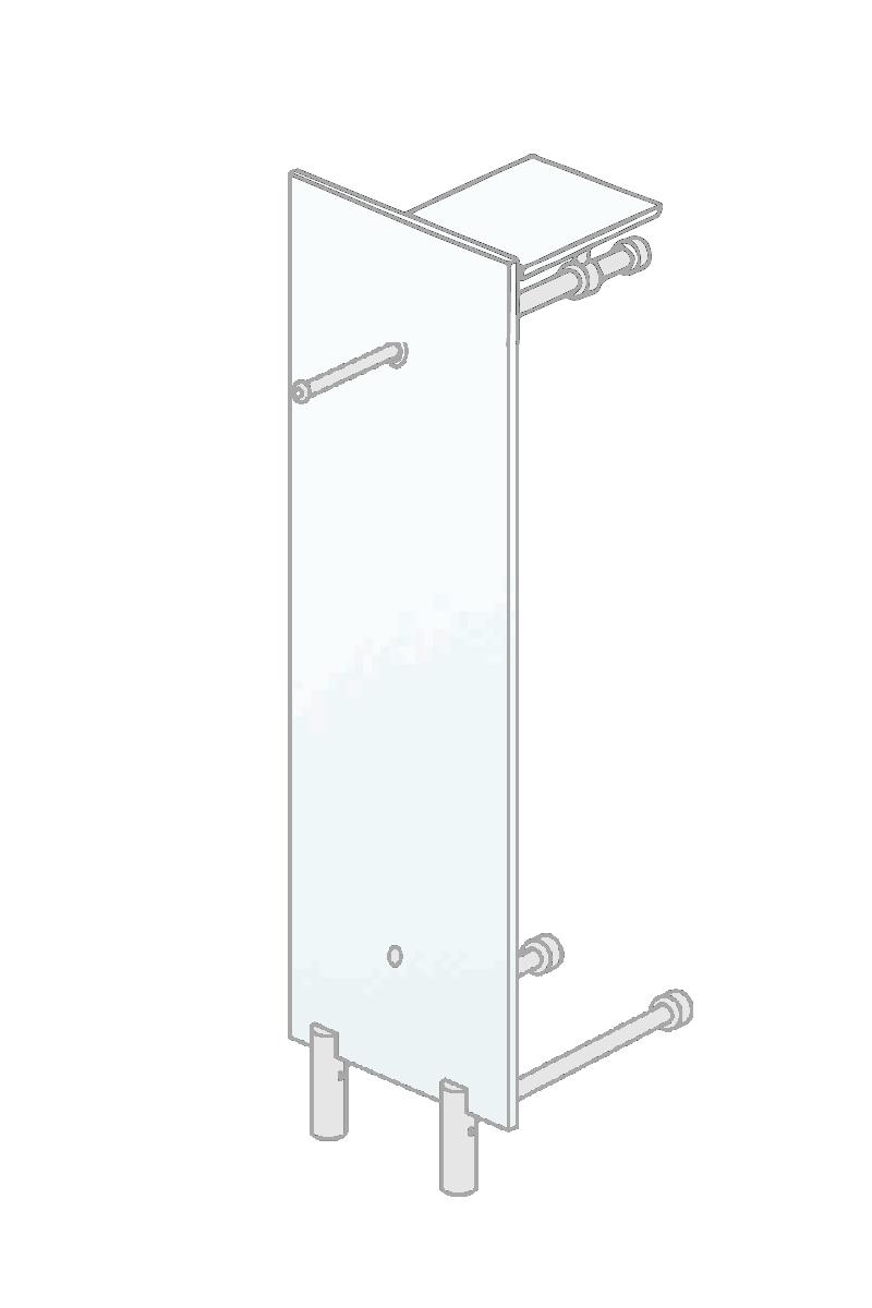 PACIFIC 503 Standgarderobe ultrawhite mit Hutablage ultrawhite