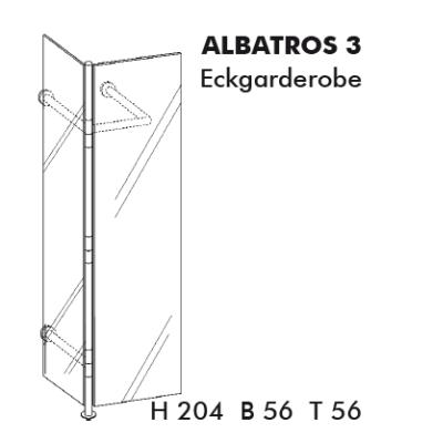 ALBATROS 3 Eckgarderobe