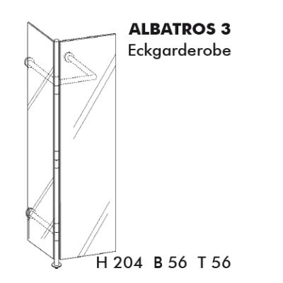 ALBATROS 3 Eckgarderobe von rosconi ALBATROS 3 Eckgarderobe