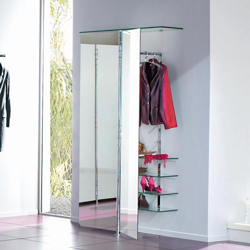 ALBATROS 7 Garderobe / Schuhschrank mit 2 Doppel-Spiegel Türen