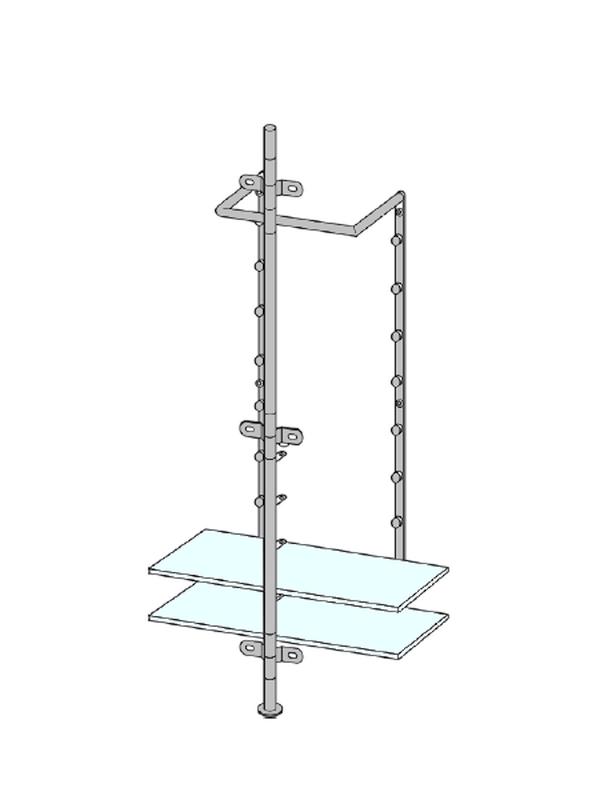 ALBATROS 7 Garderobe / Schuhschrank, das Gestell inklusive 2 Glasablagen für Schuhe und Accessoires von rosconi ALBATROS 7 Garderobe / Schuhschrank, das Gestell inklusive 2 Glasablagen für Schuhe und Accessoires