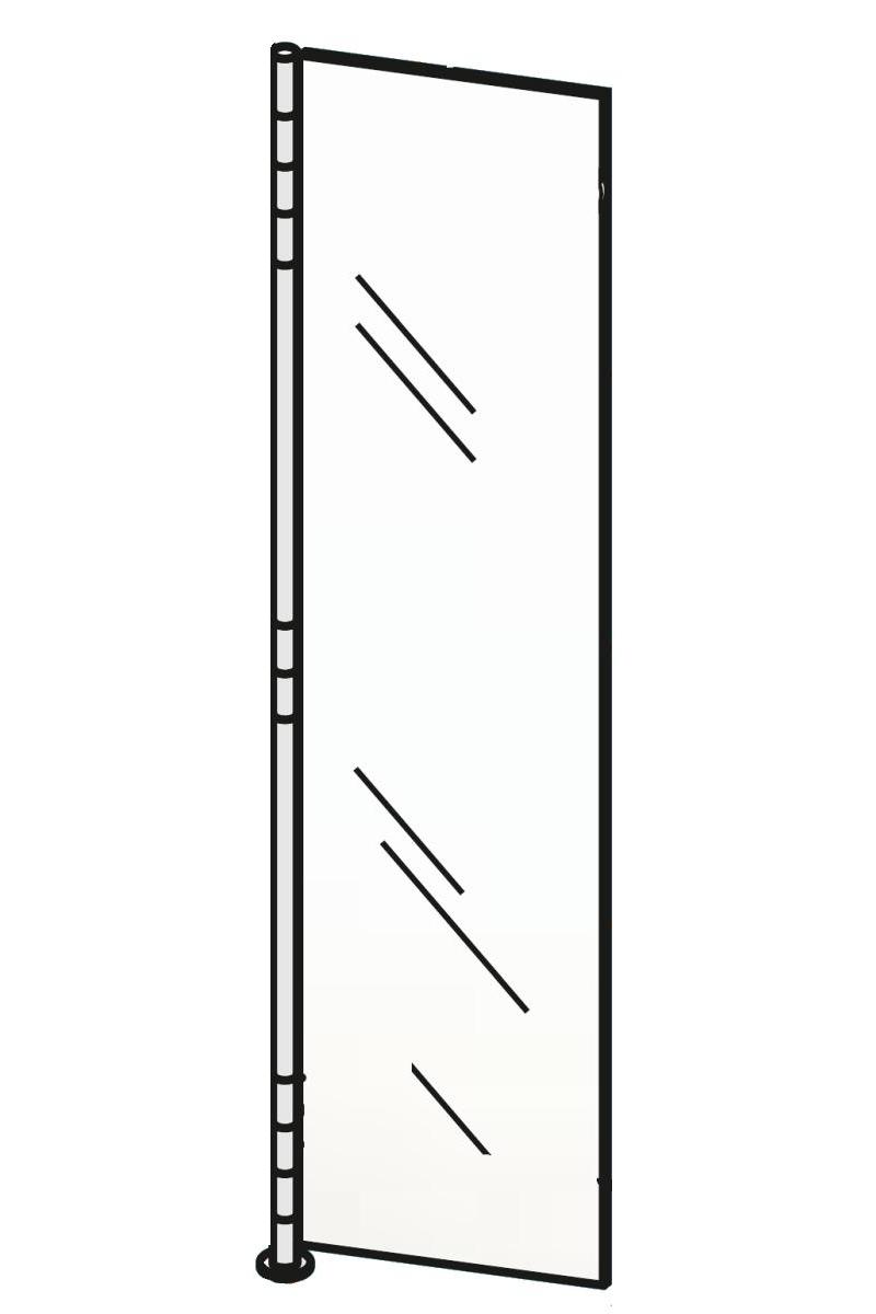 ALBA 2 Wandgarderobe Glas ultrawhite von rosconi ALBA 2 Wandgarderobe Glas ultrawhite