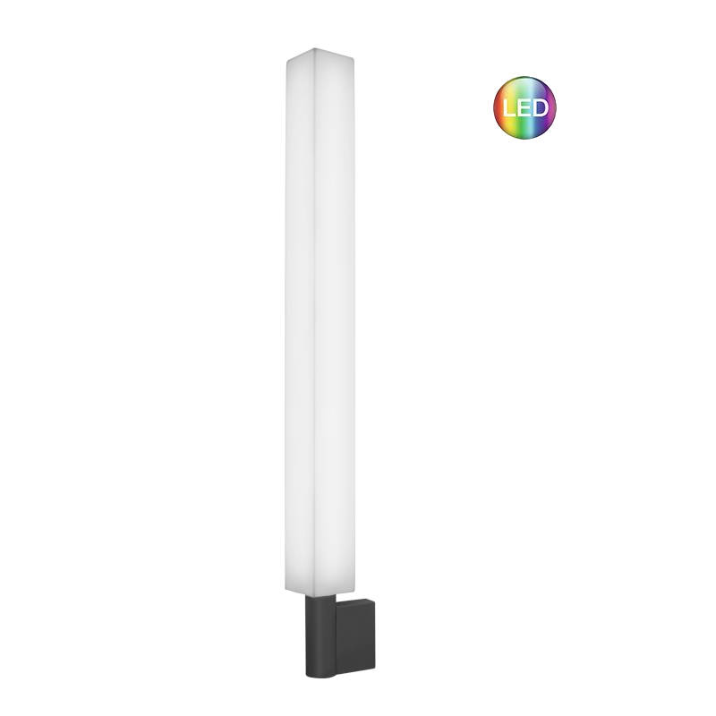 LUNOCS Wandleuchte CUBE kaltweiß und farbig beleuchtbar, Wandhalter anthrazit von degardo LUNOCS Wandleuchte CUBE kaltweiß und farbig beleuchtbar, Wandhalter anthrazit