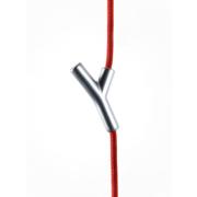 WARDROPE Hängegarderobe Seil rot, 4 Haken chrom matt WARDROPE Hängegarderobe Seil rot, 4 Haken chrom matt