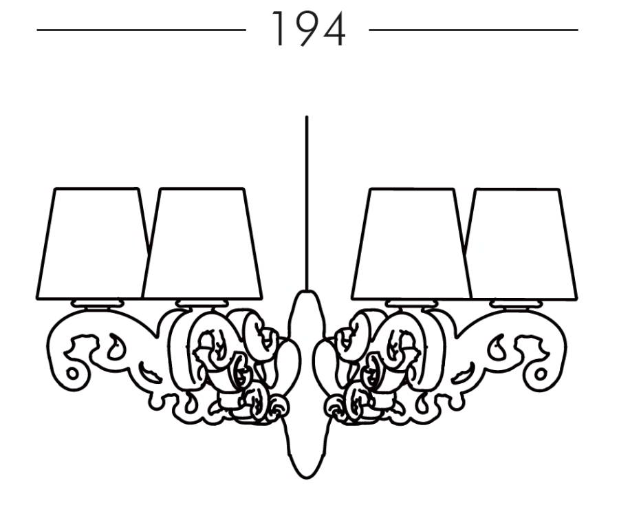 Frontalansicht CROWN OF LOVE Kronleuchter