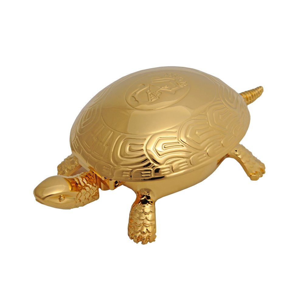 El Casco Tischglocke Schildkrte M700L, 23 Karat vergoldet