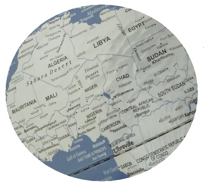 Detail der beschriftung vom SOJUS Standglobus von emform Detail der beschriftung vom SOJUS Standglobus
