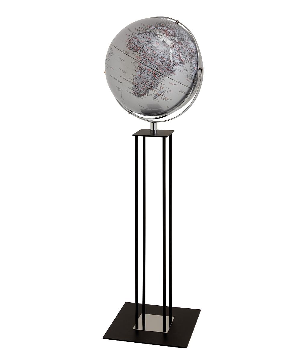 WORLDTROPHY Standglobus silber