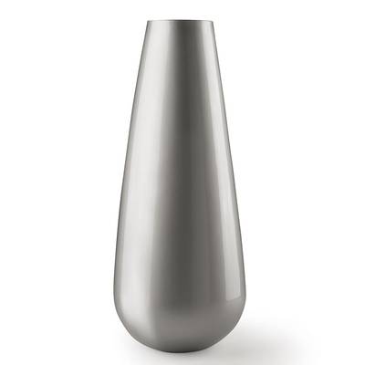 BUBA Pflanzvase, hochglanzlackiert silber