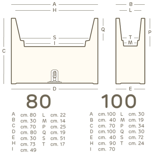 Mae KUBE HIGH Terrassenbegrenzung 80 und 100