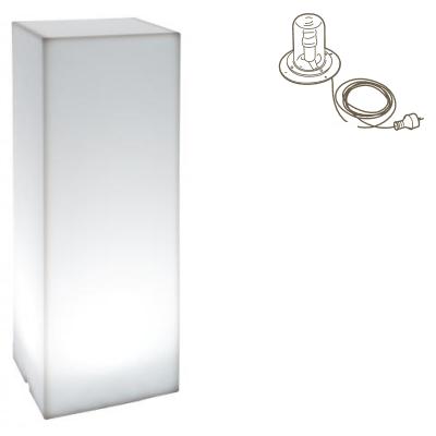 Kube High Slim Leuchtsäule Outdoor mit Energiesparlampe von euro3plast Kube High Slim Leuchtsäule Outdoor mit Energiesparlampe