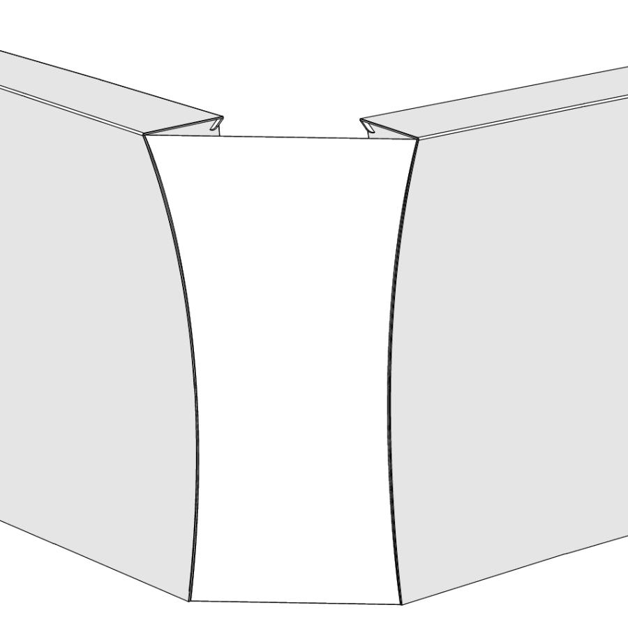 flux ARC Link 90, Eckverbindung fr 2 Barelemente, wei