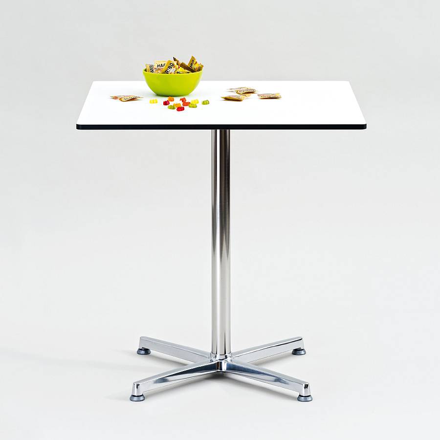 IN & OUT Bistrotisch Platte quadratisch 70x70 cm wei lackiert