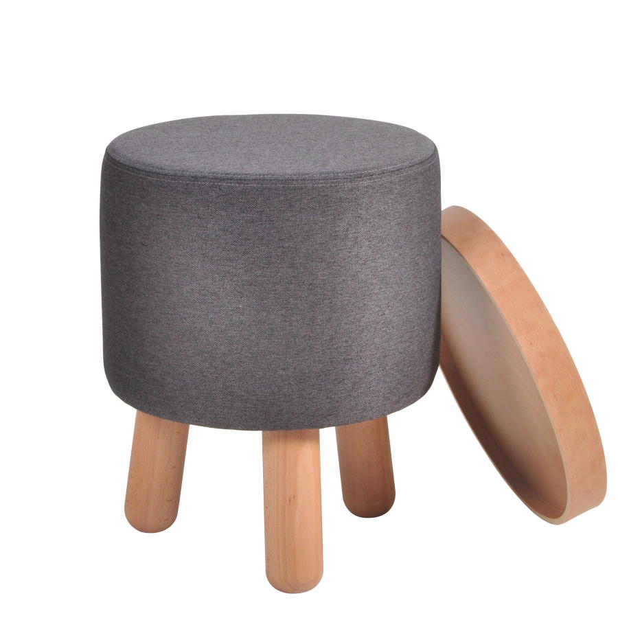 Hocker Molde mit abnehmbarem Tablett dunkelgrau von GARAGEEIGHT Hocker Molde mit abnehmbarem Tablett dunkelgrau