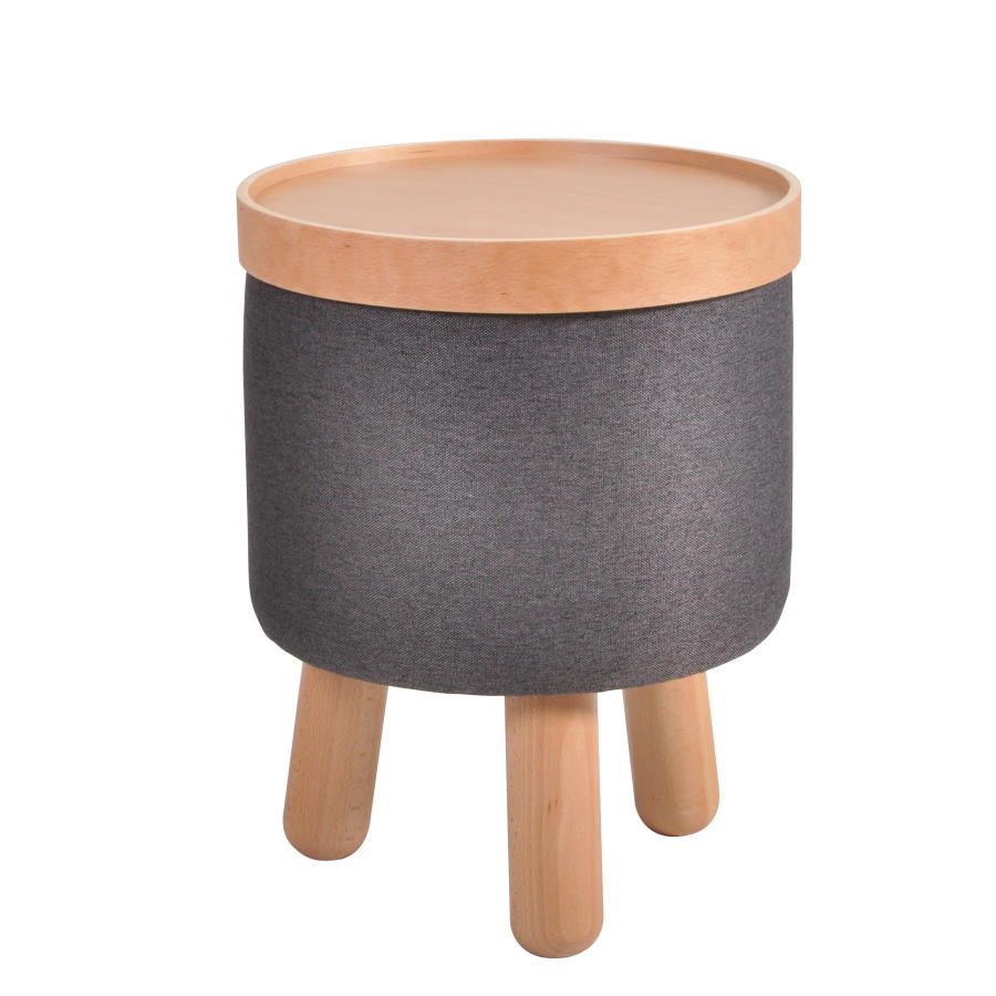 MOLDE Hocker klein dunkelgrau mit Tablett von GARAGEEIGHT MOLDE Hocker klein dunkelgrau mit Tablett
