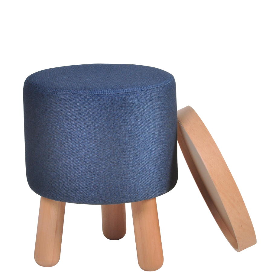 Hocker Molde mit abnehmbarem Tablett blau