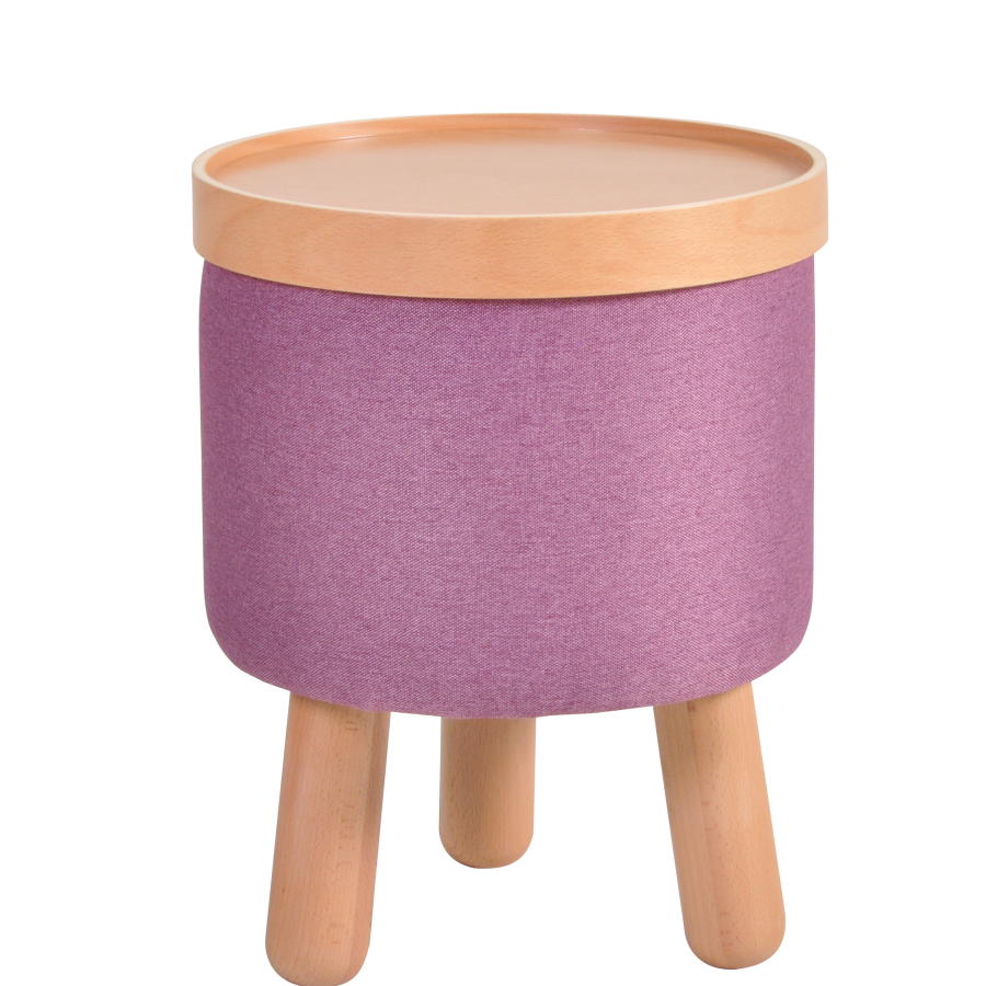 MOLDE Hocker klein lila mit abnehmbaren Tablett von GARAGEEIGHT MOLDE Hocker klein lila mit abnehmbaren Tablett
