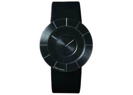 ISSEY MIYAKE TO Armbanduhr Edelstahl schwarz mit Lederarmband