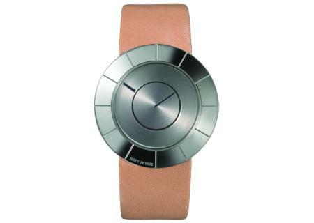 ISSEY MIYAKE TO Armbanduhr Edelstahl poliert mit Lederarmband hell