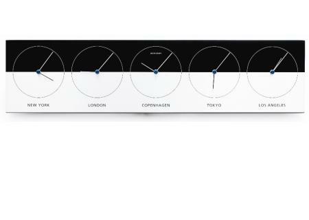 Weltzeituhr jacob jensen, mit 5 Stdtenamen