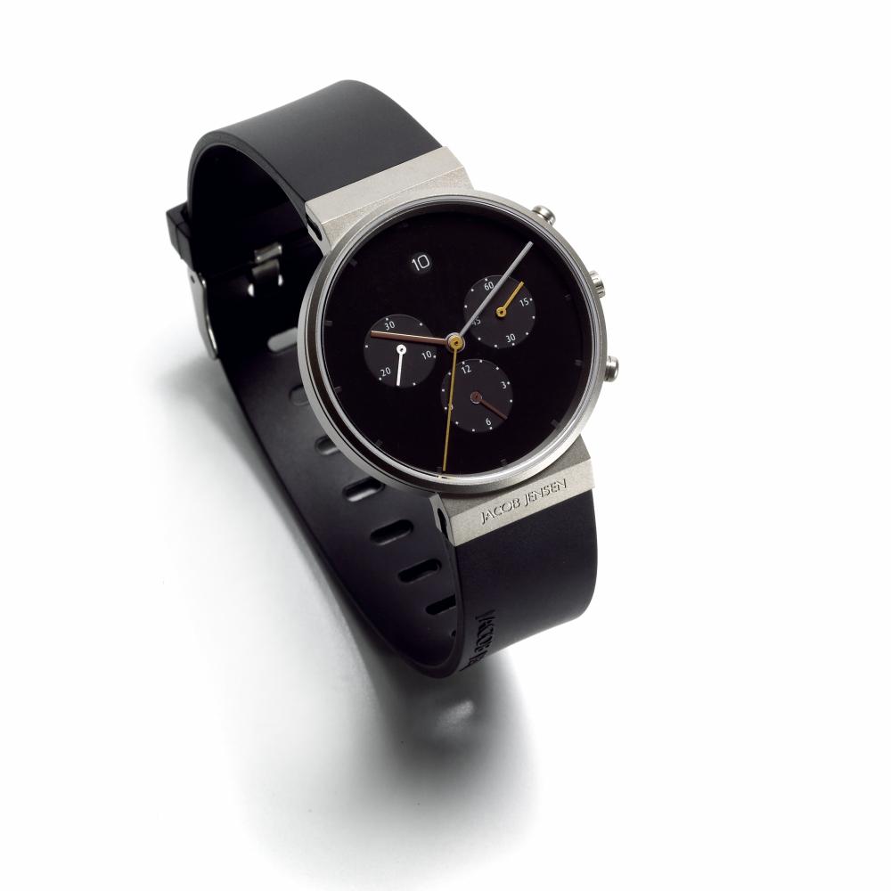 Jacob Jensen Chronograph 37 mm Zifferblatt schwarz von Jacob Jensen Jacob Jensen Chronograph 37 mm Zifferblatt schwarz