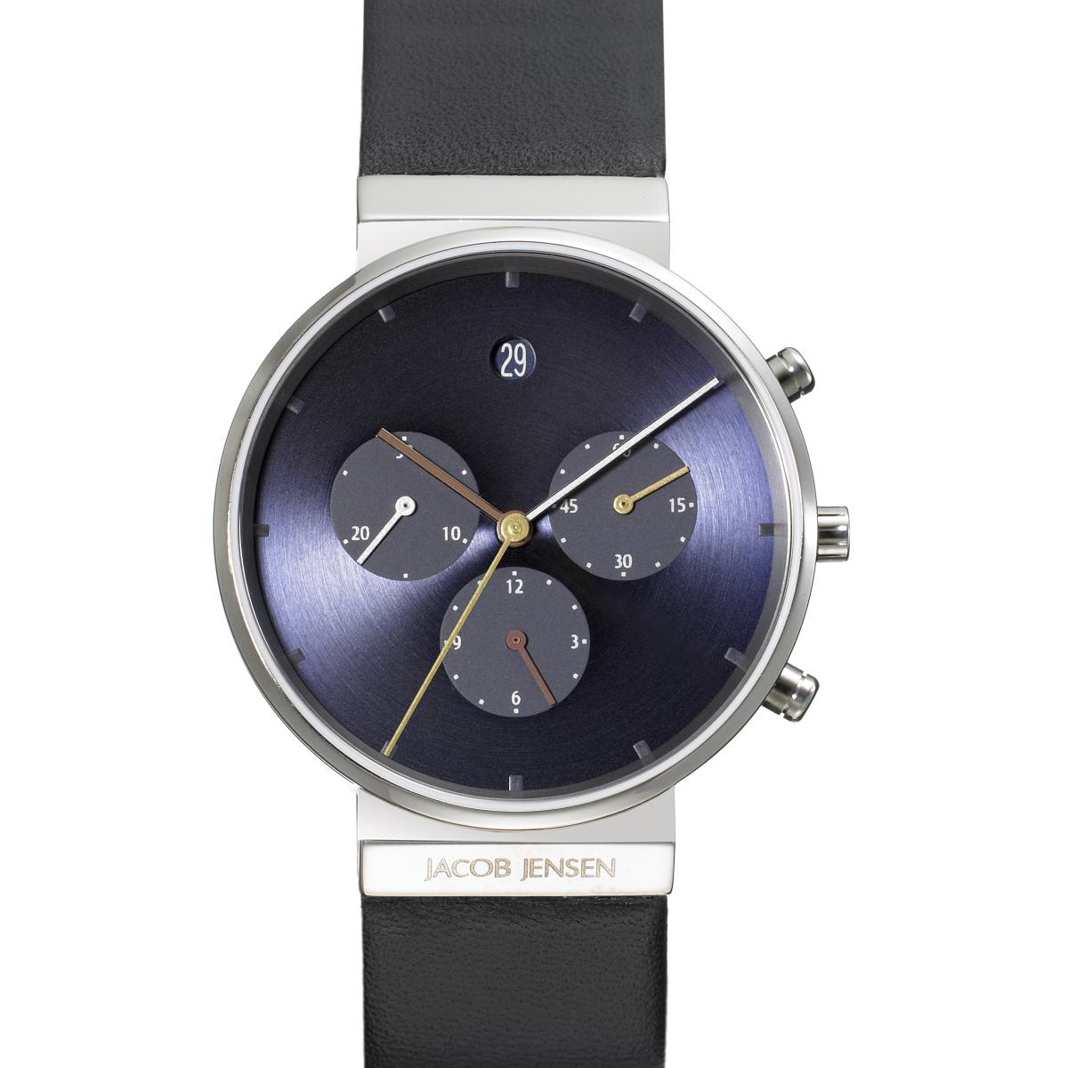 Jacob Jensen Chronograph 37 mm Zifferblatt blau von Jacob Jensen Jacob Jensen Chronograph 37 mm Zifferblatt blau