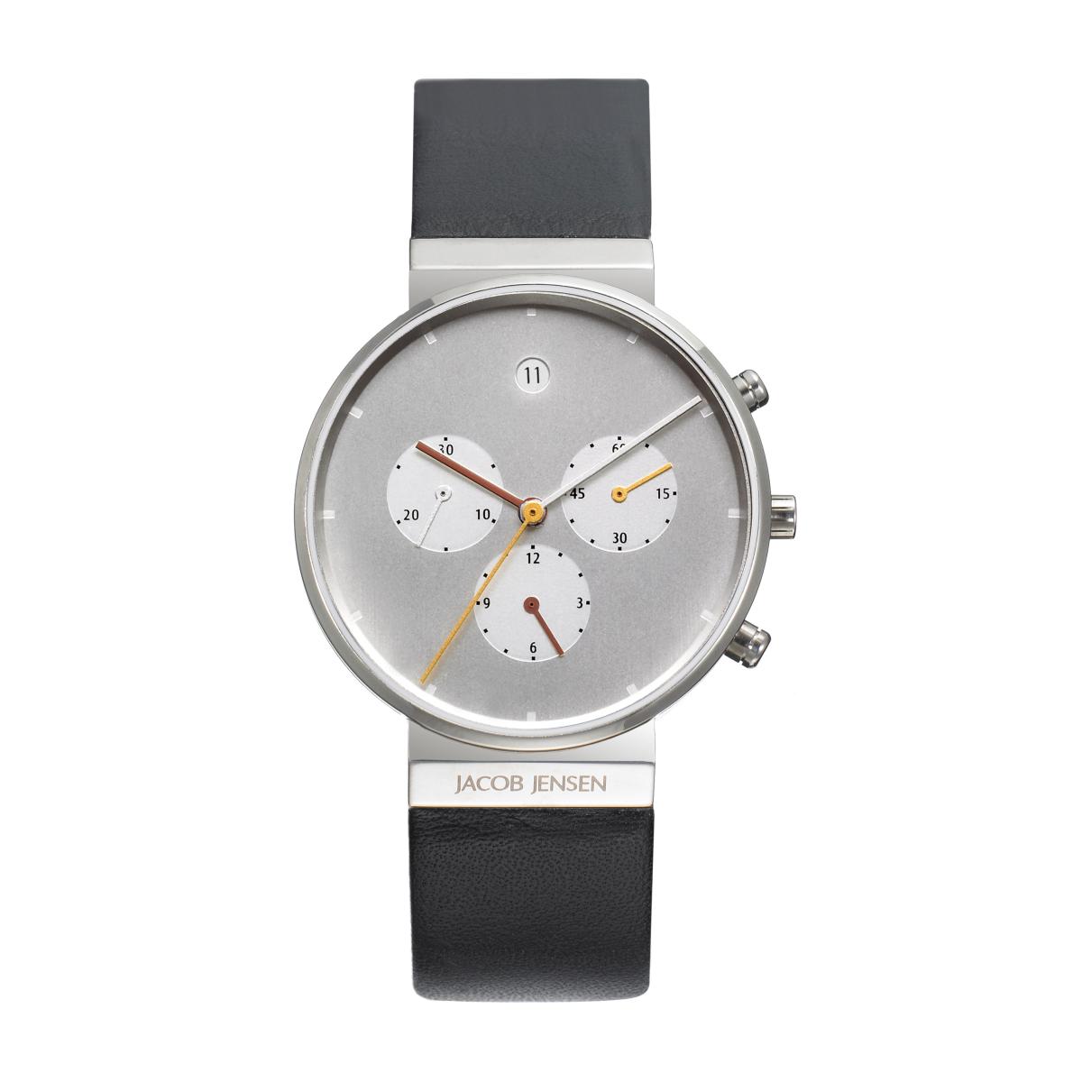 Jacob Jensen Chronograph 37 mm Zifferblatt silber von Jacob Jensen Jacob Jensen Chronograph 37 mm Zifferblatt silber