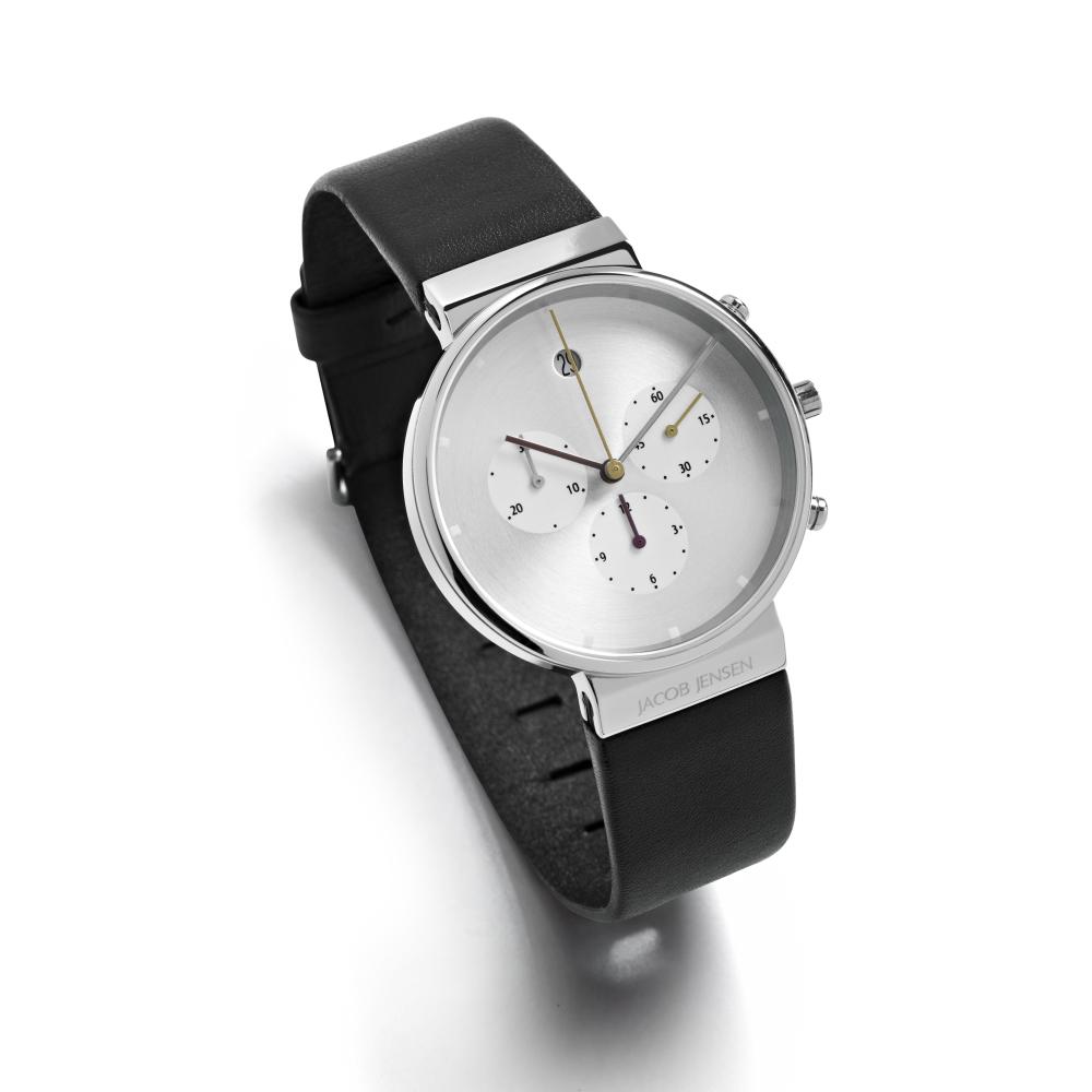 Jacob Jensen Chronograph 37 mm Zifferblatt silber von Jacob Jensen Jacob Jensen Chronograph 37 mm Zifferblatt silber