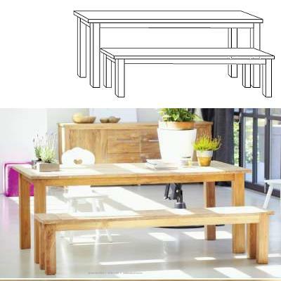 Tisch DINGKLIK Recyletes Teak, J