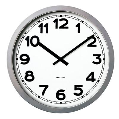 Wall clock Giant numbers brushed alu
K